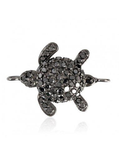 Pave Diamond 925 Silver Turtle Design Conneor Finding Jewelry ou a consommer sur place