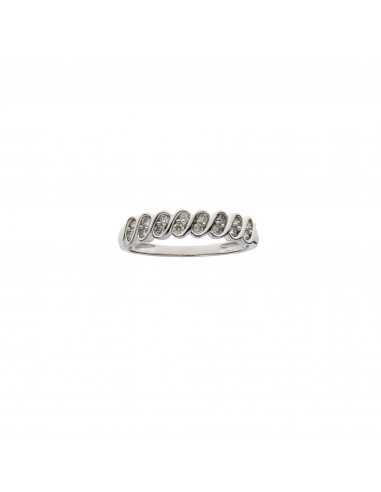 Natural .25ct Diamond Wedding Band Ring 10KT White Gold de France