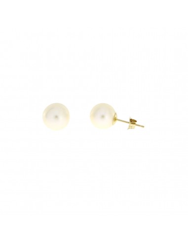 Genuine FW Pearl Stud Earrings 14KT Yellow Gold shop