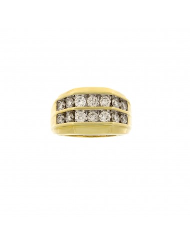 Natural 2.00ct Diamond Mens Ring 10KT Yellow Gold l'achat 