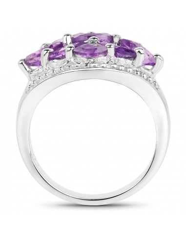 1.91 Carat Genuine  Amethyst .925 Sterling Silver Ring 2 - 3 jours ouvrés.