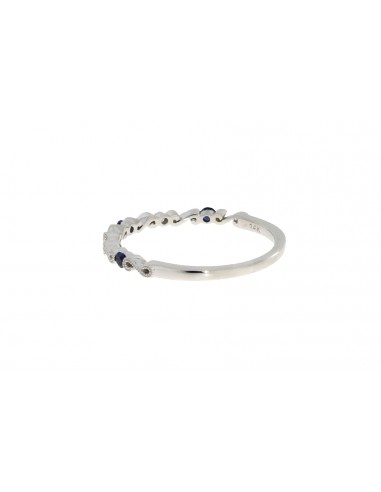 Sapphire Diamond stackable band set 14KT White Gold en ligne des produits 