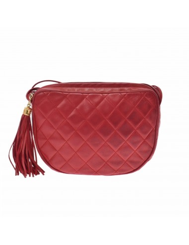 CHANEL Matrasse Red Ladies Lambskin / Shoulder Bag Comment ça marche