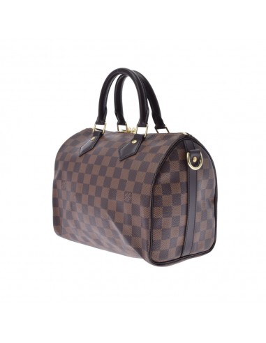 LOUIS VUITTON Louis Vuitton Damier Speedy Bandolier 25 Brown N41368 Unisex Canvas Handbag brillant des détails fins