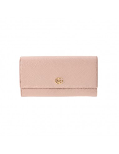 GUCCI Gucci GG Marmont Long Wallet Pink 456116 Ladies Leather Shindo vous aussi creer 