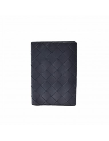 BOTTEGAVENETA Bottega Veneta Intrecciato Black 607482 Unisex Calf Passport Case livraison gratuite