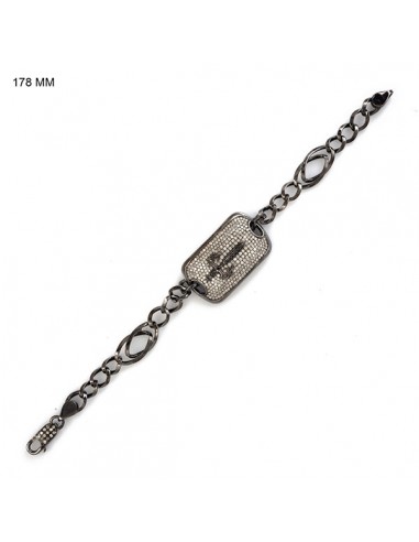 1.98ct Studded Diamond Sword Chain Bracelet 925 Sterling Silver Jewelry Gift hantent personnes