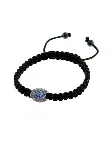 5.63ct Blue Sapphire Spinel Bead Macrame Bracelet Sterling Silver Gift Jewelry l'achat 