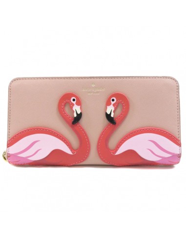 Kate spade flamingo motif long wallet leather ladies kate soldes