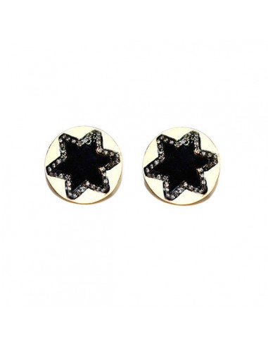 925 Sterling Silver Studded Diamond Star Stud Earrings Women's Oxidized Jewelry pour bénéficier 