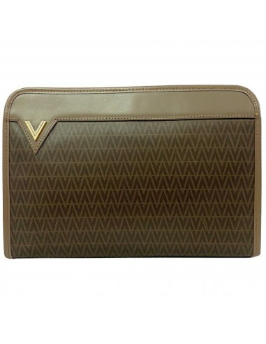 Mario Valentino Clutch Bag Brown Beige PVC Leather MARIO VALENTINO Second Men's solde