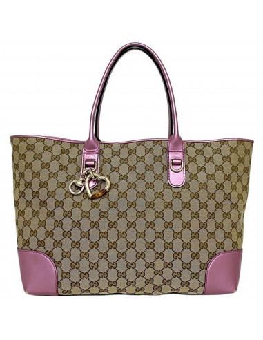 Gucci Tote Bag Beige Pink GG Supreme 269956 Handbag Canvas Leather GUCCI Heart Bamboo Charm Ladies sélection de produits