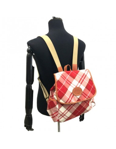 Vivienne Westwood Rucksack Backpack Bag Red White Check Nylon Leather Womens Mens france