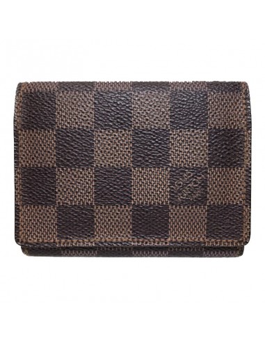 Louis Vuitton LOUIS VUITTON Damier Business Card Holder Case Amberop Cult de Visit Brown Men and Women N62920 en ligne