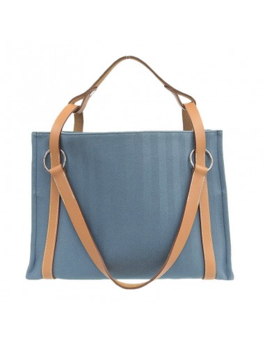 Hermes HERMES Bag Ladies Tote Kavalikol Canvas Toile Chevron Blue  P Engraved ouvre sa boutique