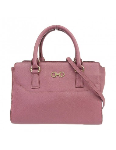 Salvatore Ferragamo Bag Ladies 2way Hand Shoulder Double Gancini Rose Pink Les magasins à Paris