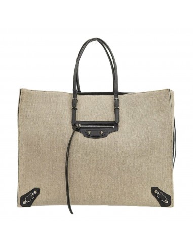 Balenciaga BALENCIAGA Bag Ladies Tote Paper Linen Leather Natural Black 357331 sélection de produits