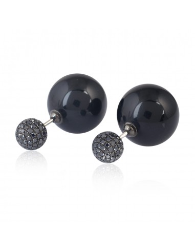 54.95ct Black Agate Diamond Tunnel Earrings 18k Gold 925 Sterling Silver Jewelry prix pour 