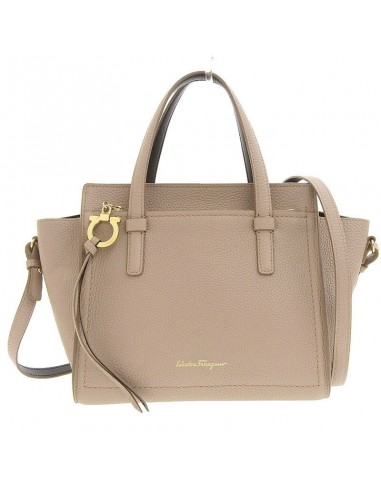 Salvatore Ferragamo Ferragamo Salvatore Bag Ladies Shoulder Handbag 2way Gancio Leather Amy Greige en ligne des produits 