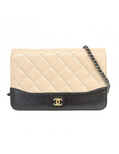 Chanel CHANEL Bag Matrasse Lambskin Beige Black les ctes