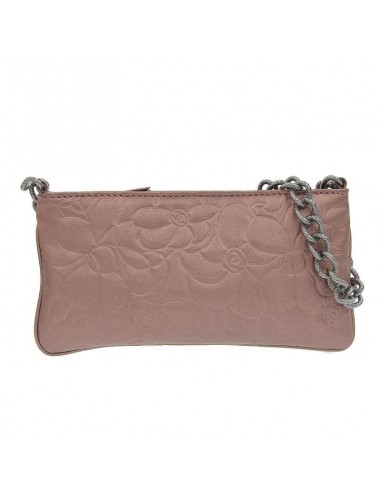 Chanel CHANEL Bag Camellia Chain Pouch Mini Coin Purse Lambskin Metallic Pink shop