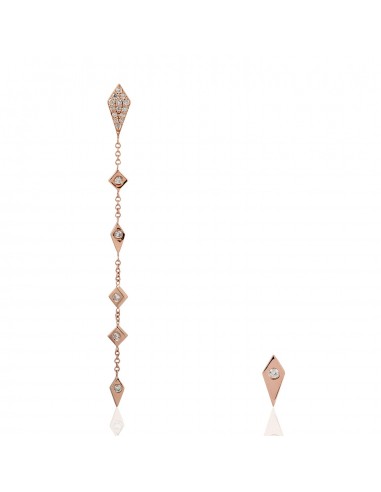 0.31Ct Natural Diamond Dangle Earrings 18K Rose Gold Jewelry pas cher 