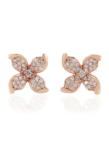 0.34ct Natural Diamond Stud Earrings 18k Rose Gold Jewelry l'évolution des habitudes 