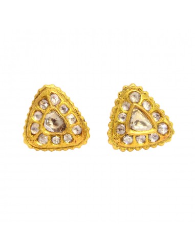 0.95Ct Studded Diamond Stud Earrings 18k Yellow Gold Handmade Jewelry Gift À commander